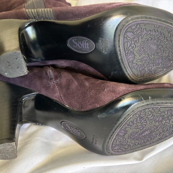 Sofft grape suede tall boots, women's size 8.5 - Picture 5 of 7